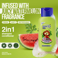 Mak’s Kids Watermelon Wonder 2-in-1 Shampoo + Conditioner 300ml