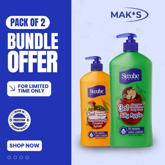 Swabe Kids by Mak’s Coconut & Apple 3-in-1 Bundle 550ml ×2