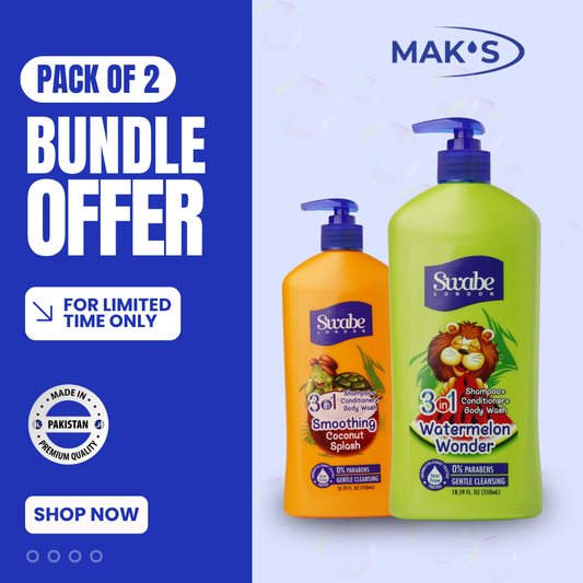 Swabe Kids by Mak’s Coconut & Watermelon 3-in-1 Bundle 550ml ×2