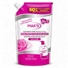 MAK’s Sulphate Free Anti Bacterial Handwash - Silky Soft (Pouch) 600ml