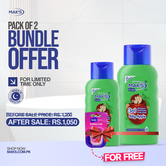 Mak’s Apple 3-in-1 Bundle ×2 + Free Lip Balm (Rosy Lips)