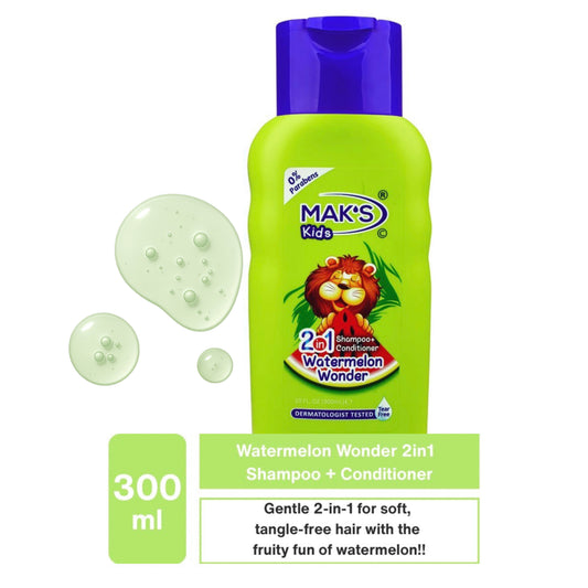 Mak’s Kids Watermelon Wonder 2-in-1 Shampoo + Conditioner 300ml