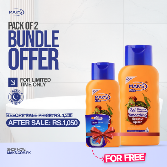 Mak’s Coconut 2-in-1 Bundle ×2 + Free Lip Balm (Original)