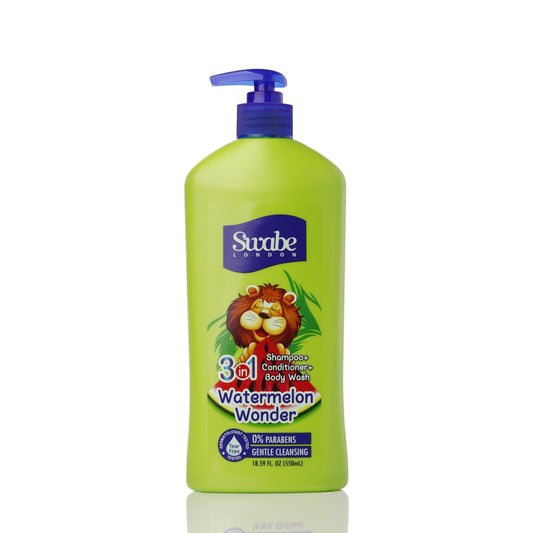 Swabe Kids by Mak's Watermelon Wonder 3-in-1 Shampoo, Conditioner and Body Wash 550ml