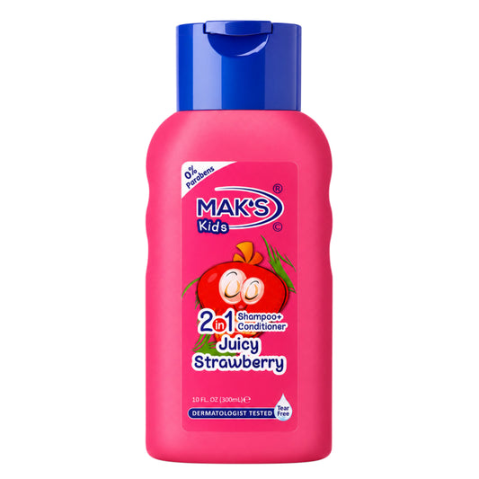Mak’s Kids Juicy Strawberry 2-in-1 Shampoo + Conditioner 300ml