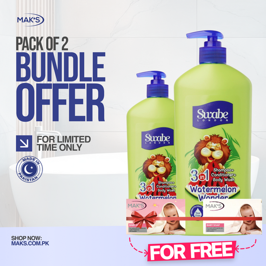 Swabe Watermelon 3-in-1 Bundle ×2 + FREE Baby Soaps ×2
