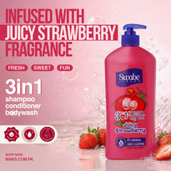 Swabe Kids by Mak’s Strawberry & Coconut 3-in-1 Bundle 550ml ×2 + FREE Lip Balms (Rosy Lips & Original) ×2