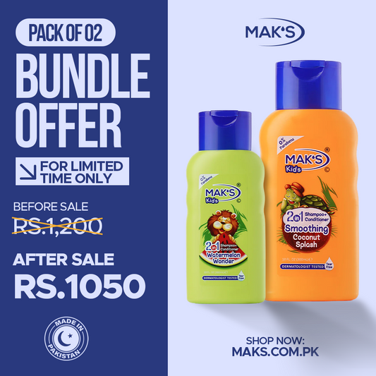 MAK’S Kids 2-in-1 Bundle Watermelon & Coconut 300ml ×2