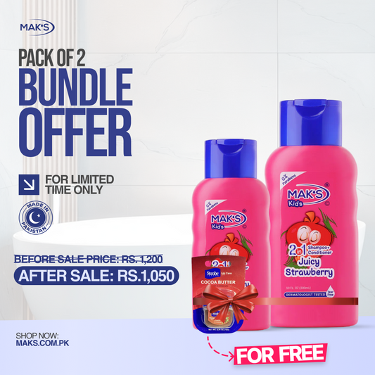Mak’s Strawberry 2-in-1 Bundle ×2 + Free Lip Balm (Original)
