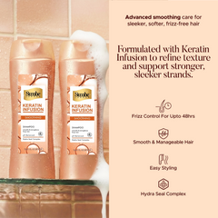 Swabe Keratin infusion Smoothing Shampoo Bundle 12.61 Fl Oz / 373 ml x 2