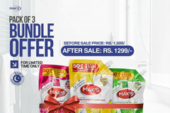 MAK’S Hand Wash Refill Pouch Silky, Lemon & Lime Bundle 600ml ×3