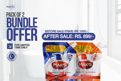MAK’S Hand Wash Refill Pouch Alaska & Citrus Bundle 600ml ×2