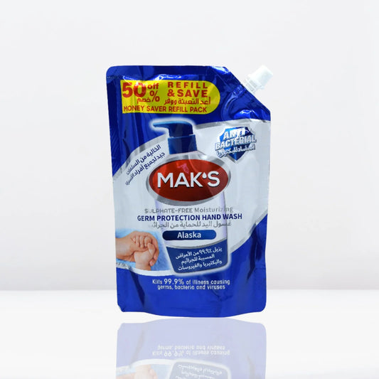 MAK’s Sulphate Free Anti Bacterial Handwash - Alaska (Pouch) 600ml