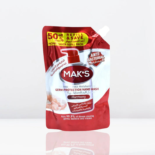MAK’s Sulphate Free Anti Bacterial Handwash - Harmony (Pouch) 600ml