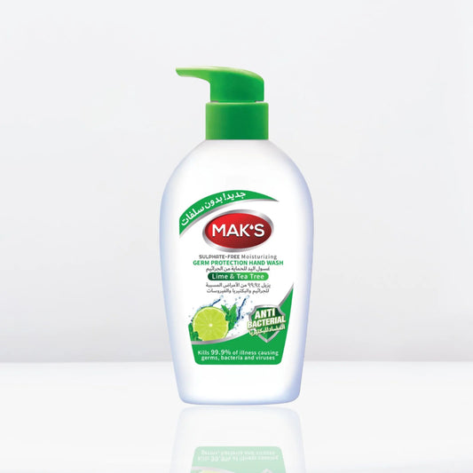MAK’s Sulphate Free Anti Bacterial Handwash - Lime & Tea Tree 200ml
