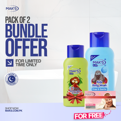Mak’s 2-in-1 Shampoo Watermelon & Free Gentle Bodywash 300ml ×2 (Free Pink baby Soap)