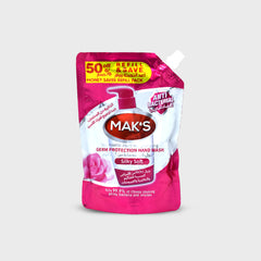 MAK’s Sulphate Free Anti Bacterial Handwash - Silky Soft (Pouch) 600ml