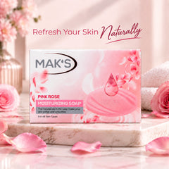 Mak's Pink Rose Soap 100g