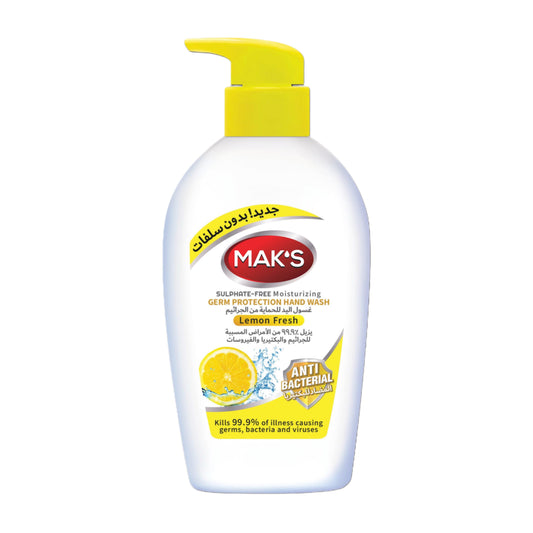 MAK’s Sulphate Free Anti Bacterial Handwash - Lemon Fresh 200ml