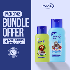 MAK’S Kids Watermelon 2-in-1 & Gentle Body Wash Bundle 300ml ×2