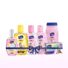 Swabe London By MAKS Complete Baby Care Gift Bundle – With Pink Cologne (6 Pieces)