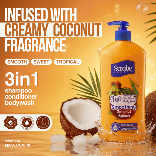 Swabe Kids by Mak’s Strawberry & Coconut 3-in-1 Bundle 550ml ×2 + FREE Lip Balms (Rosy Lips & Original) ×2