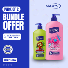Swabe Kids by Maks 3in1 Watermelon and Bubble Gum Shampoo Body Wash 550ml Twin Pack with Free Delivery Pakistan