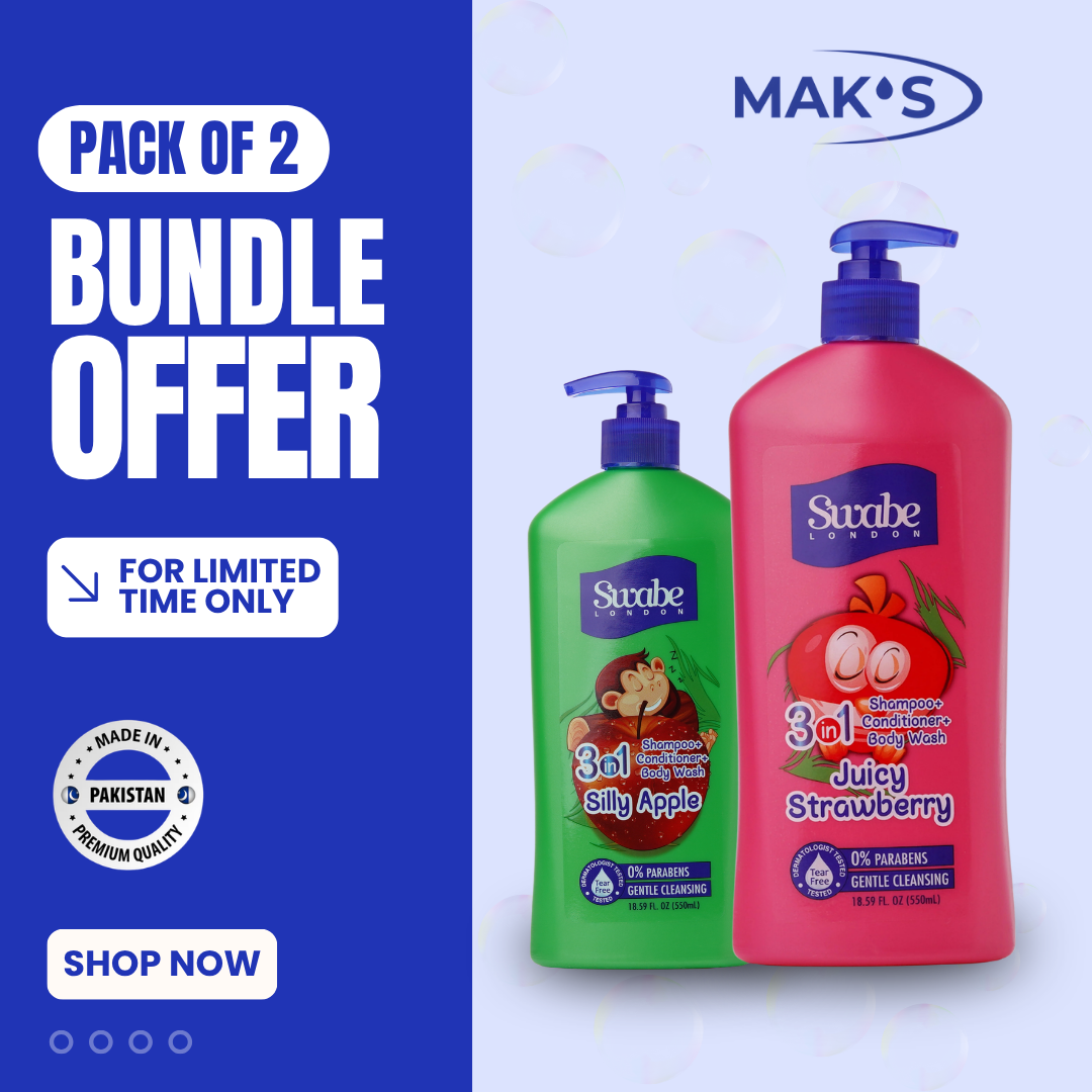 Swabe Kids by Mak’s Strawberry & Apple 3-in-1 Bundle 550ml ×2