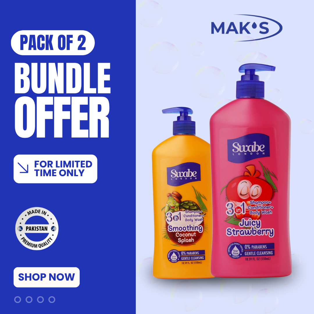 Swabe Kids by Mak’s Coconut & Strawberry 3-in-1 Bundle 550ml ×2