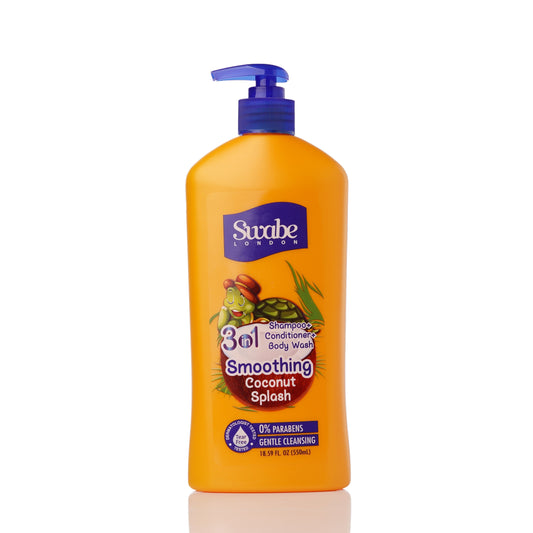 Swabe Kids by Mak's Coconut Splash 3-in-1 Shampoo, Conditioner, and Body Wash 550ml