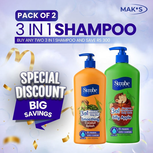 Swabe Kids by Mak’s Coconut & Apple 3-in-1 Bundle (550ml x 2)