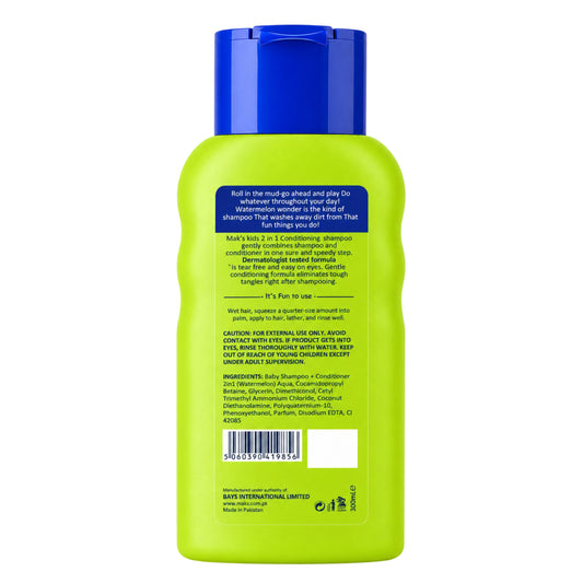 Mak’s Kids Watermelon Wonder 2-in-1 Shampoo + Conditioner 300ml