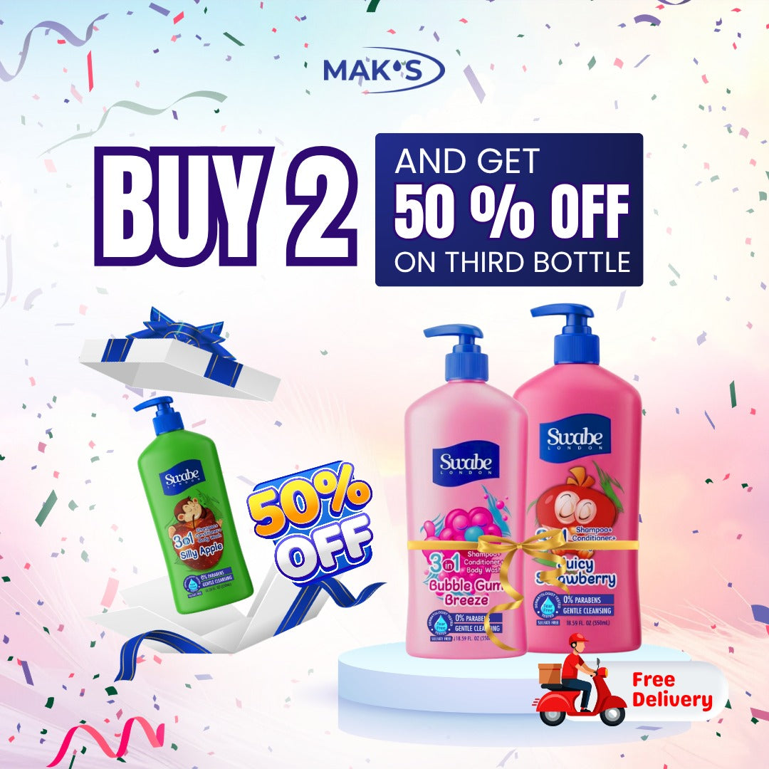 Swabe Bubble Gum & Strawberry 3-in-1 Buy 2 (GET 1 Silly Apple 50% OFF)