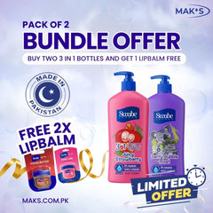 Swabe Kids by Mak’s Strawberry & Berry 3-in-1 Bundle 550ml ×2 + FREE Lip Balms