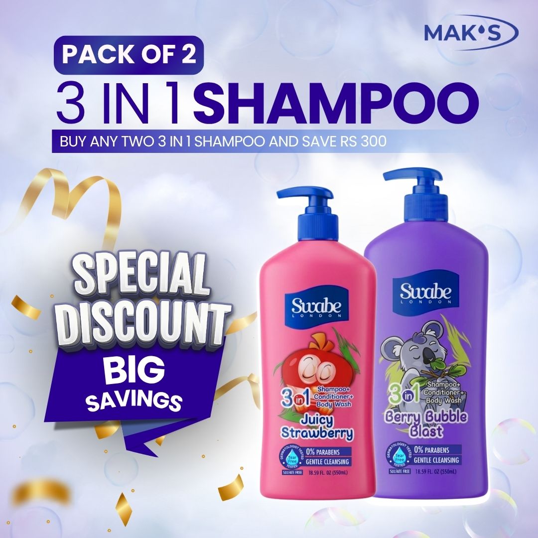 Swabe Kids by Mak’s Berry Blast & Bubble Gum 3-in-1 Bundle (550ml x 2)