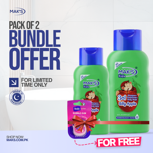 Mak’s Apple 3-in-1 Bundle ×2 + Free Lip Balm (Rosy Lips)
