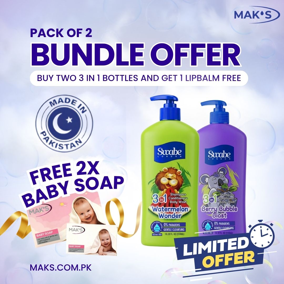 Swabe by Mak’s Watermelon & Berry 550ml ×2 (Free Baby Soap)