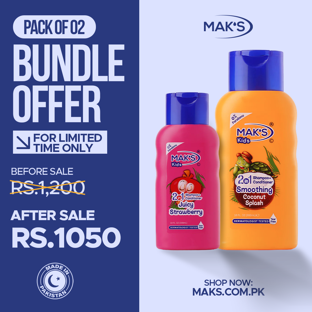 MAK’S Kids Coconut 2-in-1 & Strawberry 2-in-1 Bundle 300ml ×2