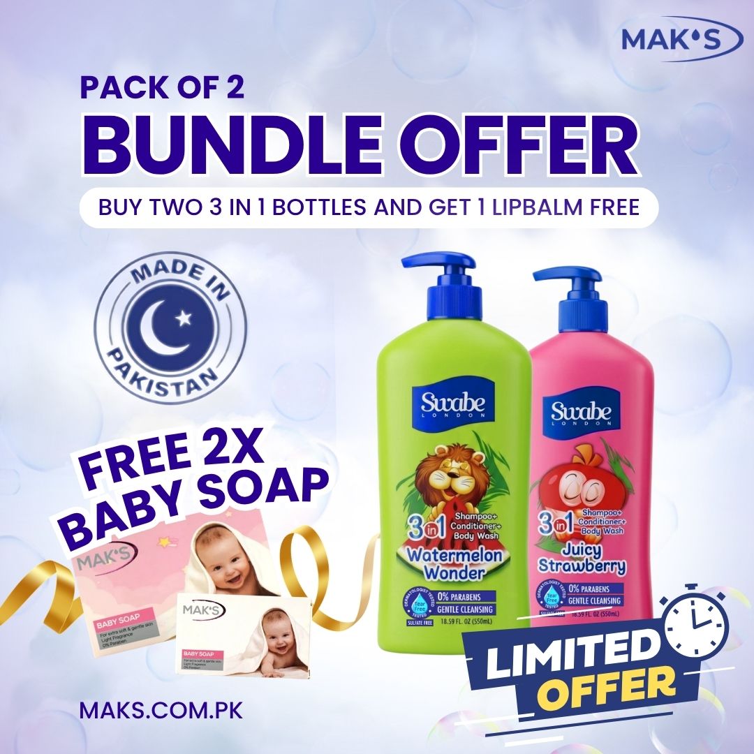 Swabe by Mak’s Strawberry & Watermelon 550ml ×2 (Free Baby Soap)