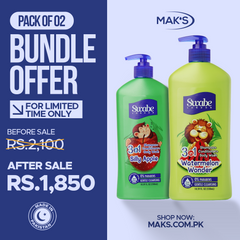 Swabe Kids by Mak’s Watermelon & Apple 3-in-1 Bundle 550ml ×2