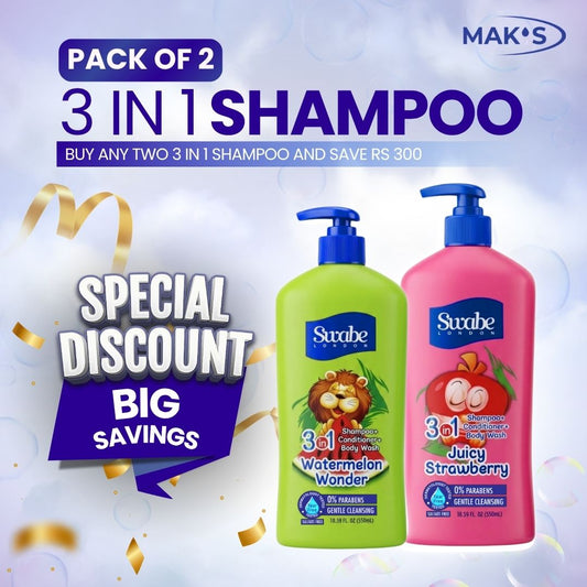Swabe Kids by Mak’s Strawberry & Watermelon 3-in-1 Bundle 550ml ×2