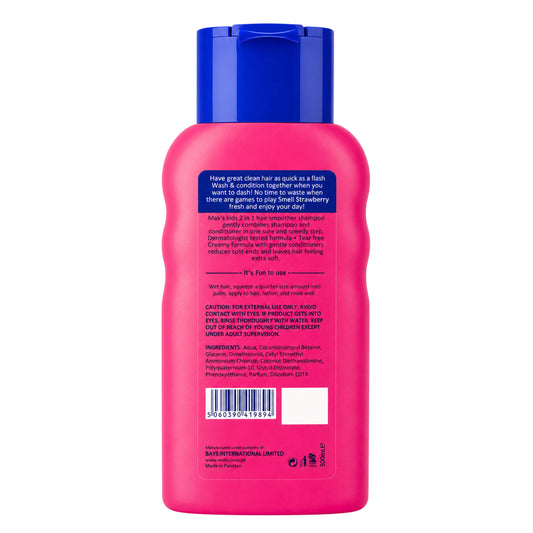 Mak’s Kids Juicy Strawberry 2-in-1 Shampoo + Conditioner 300ml
