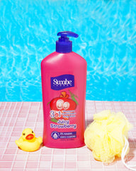 Swabe Kids by Mak's Juicy Strawberry 3-in-1 Shampoo, Conditioner, and Body Wash 550ml