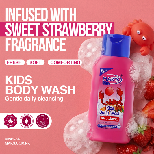 Mak’s Kids Strawberry Body Wash 300ml