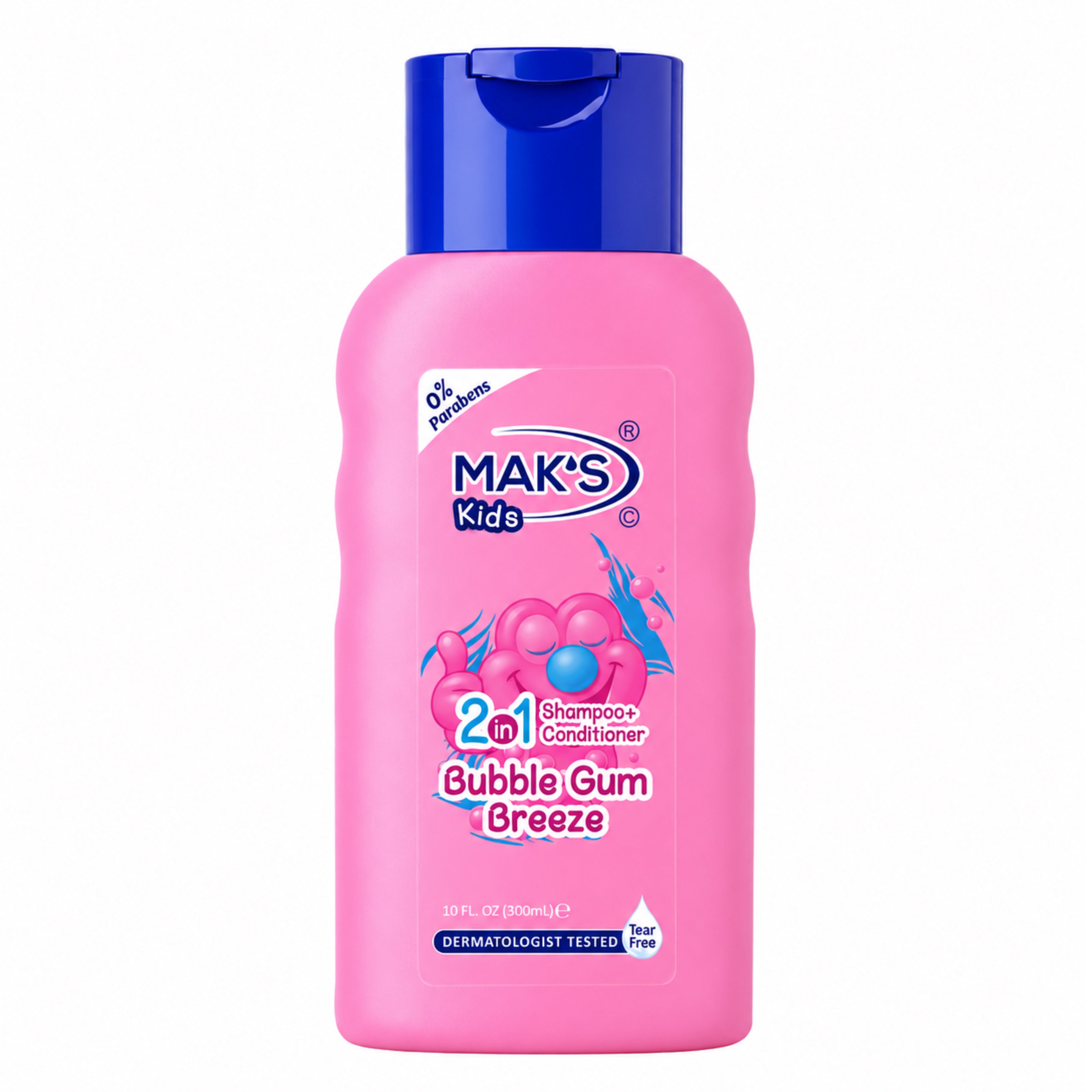 MAKS Kids 2in1 Bubble Gum Breeze Shampoo and Conditioner 300ml Single Bottle Free Delivery Pakistan