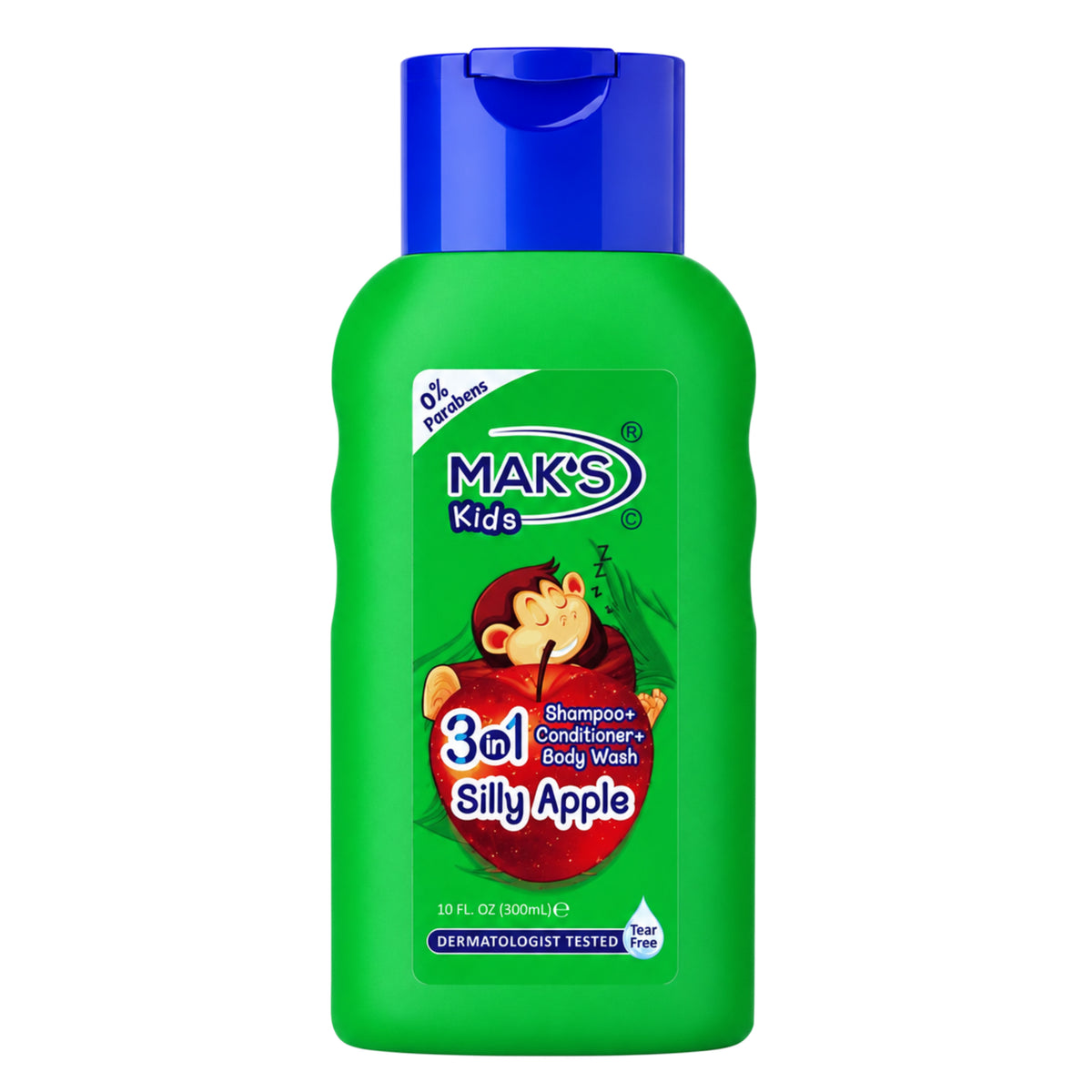 Mak’s Kids Silly Apple 3-in-1 Shampoo + Conditioner + Body Wash 300ml