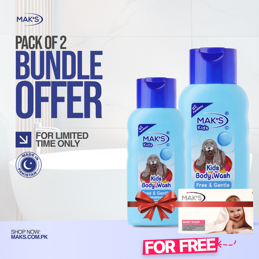 Mak’s Free Gentle Bodywash Bundle ×2 + Free White Baby Soap