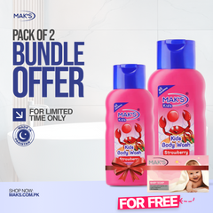 Mak’s Strawberry Bodywash Bundle ×2 + Free Pink Baby Soap
