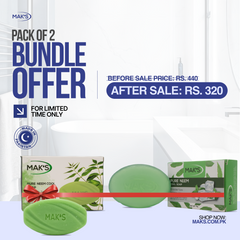 MAK’S Pure Neem Cool + Transparent Neem Soap Bundle ×2