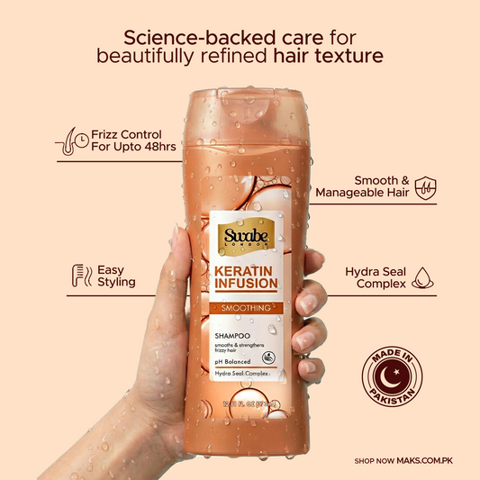Swabe Keratin infusion Smoothing Shampoo 12.6 Fl.Oz / 373 ml